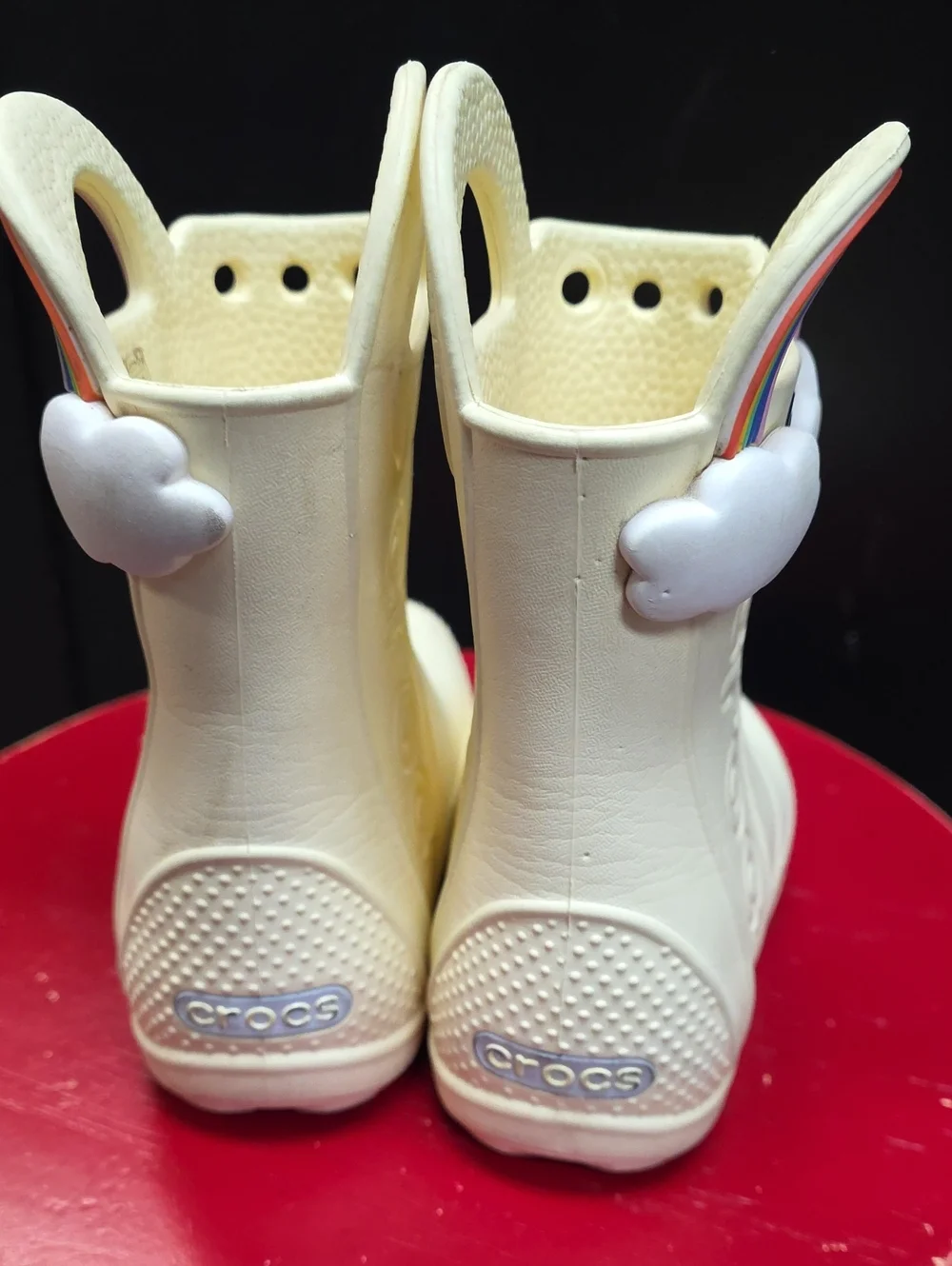 Croc Boots Rainbow Butter Yellow Size 8
